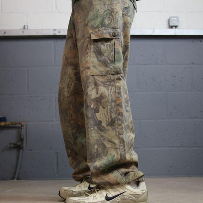 Ranger baggy Advantage camo cargo pants Y2K L khaki Tree leaf camouflage pattern