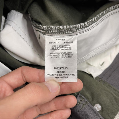 Y2K Lee cargo work pants green straight leg Regular straight fit chino hiking style trousers