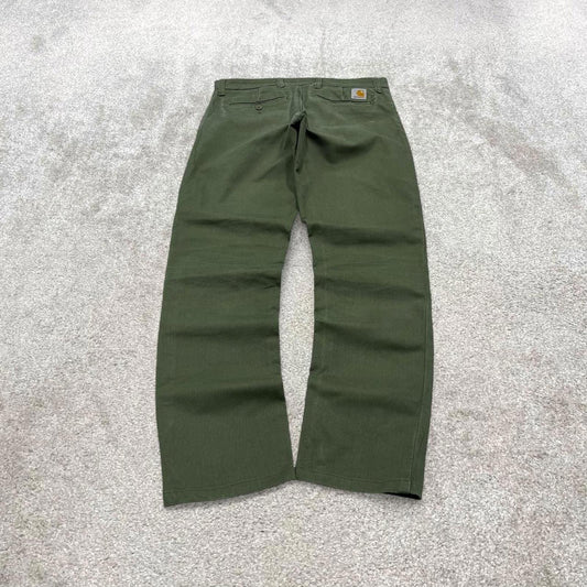00s Carhartt WIP chino pants W28L32 green SID Pant skater slim work trousers utility