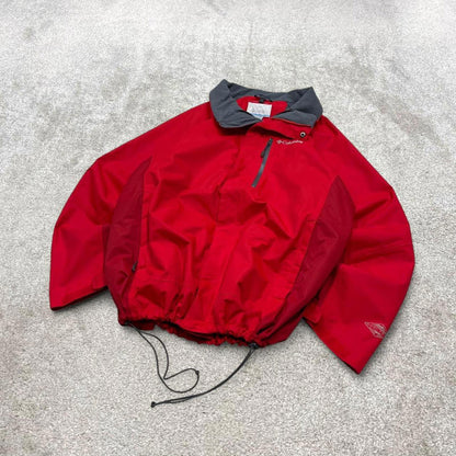 00s Columbia windbreaker ski jacket y2k style XL men's red full zip snow coat embroidered technical