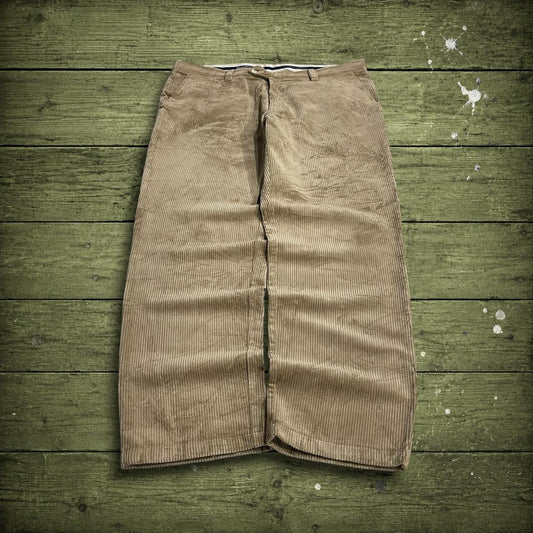 Vintage baggy corduroy pants beige W40L32 Babista wide wale chunky jumbo cord trousers comfort