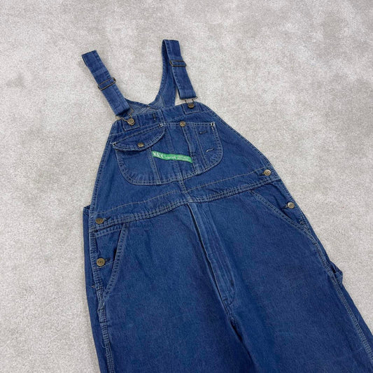 Vintage Key dungarees W38L30 blue mens denim overalls