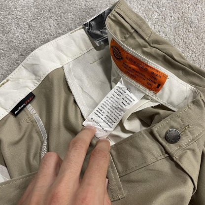 Dickies baggy cargo utility pants W40L30 khaki beige wide leg