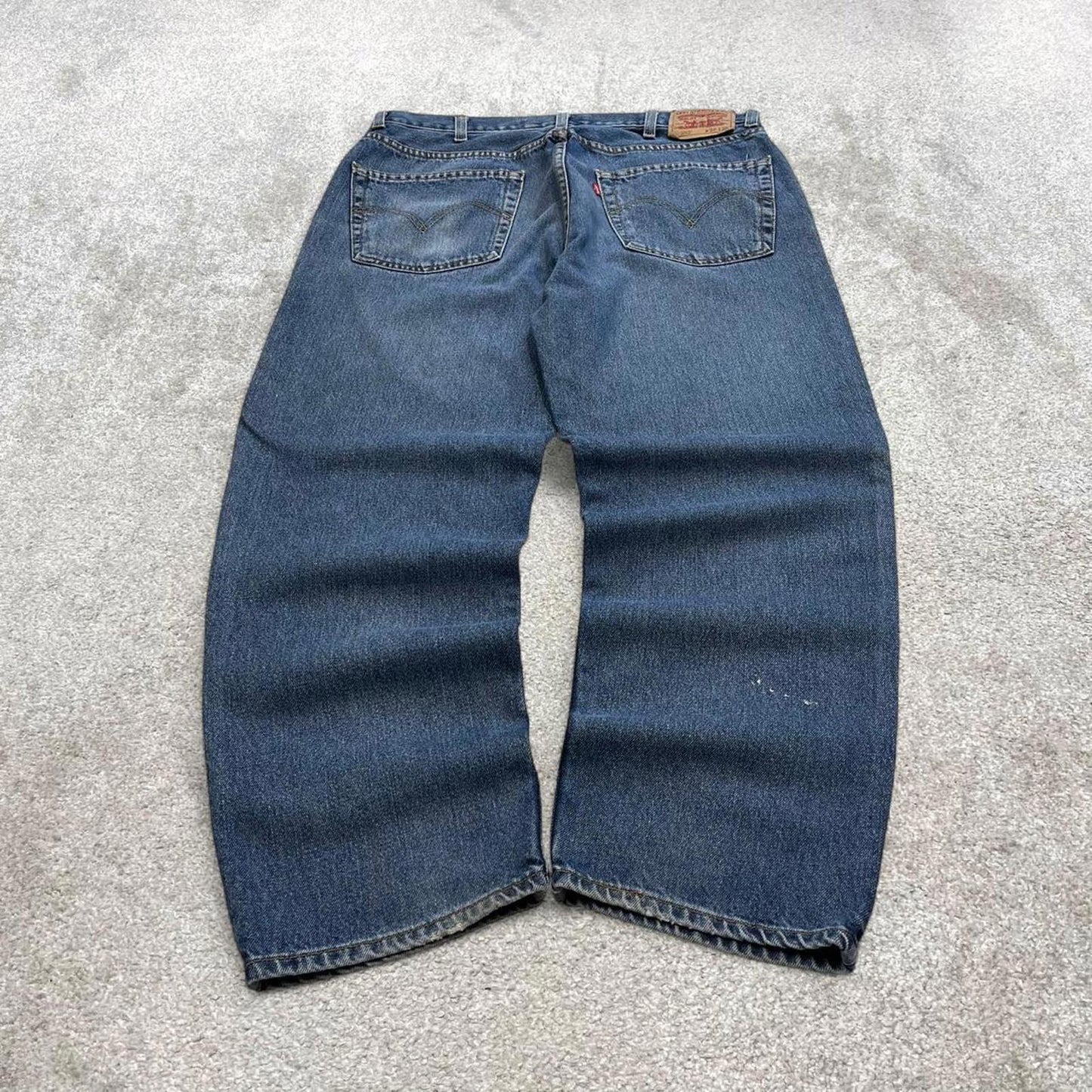 Blue Levi's 550 baggy jeans W38L30 relaxed fit denim 90s skater style pants red tab 100% cotton