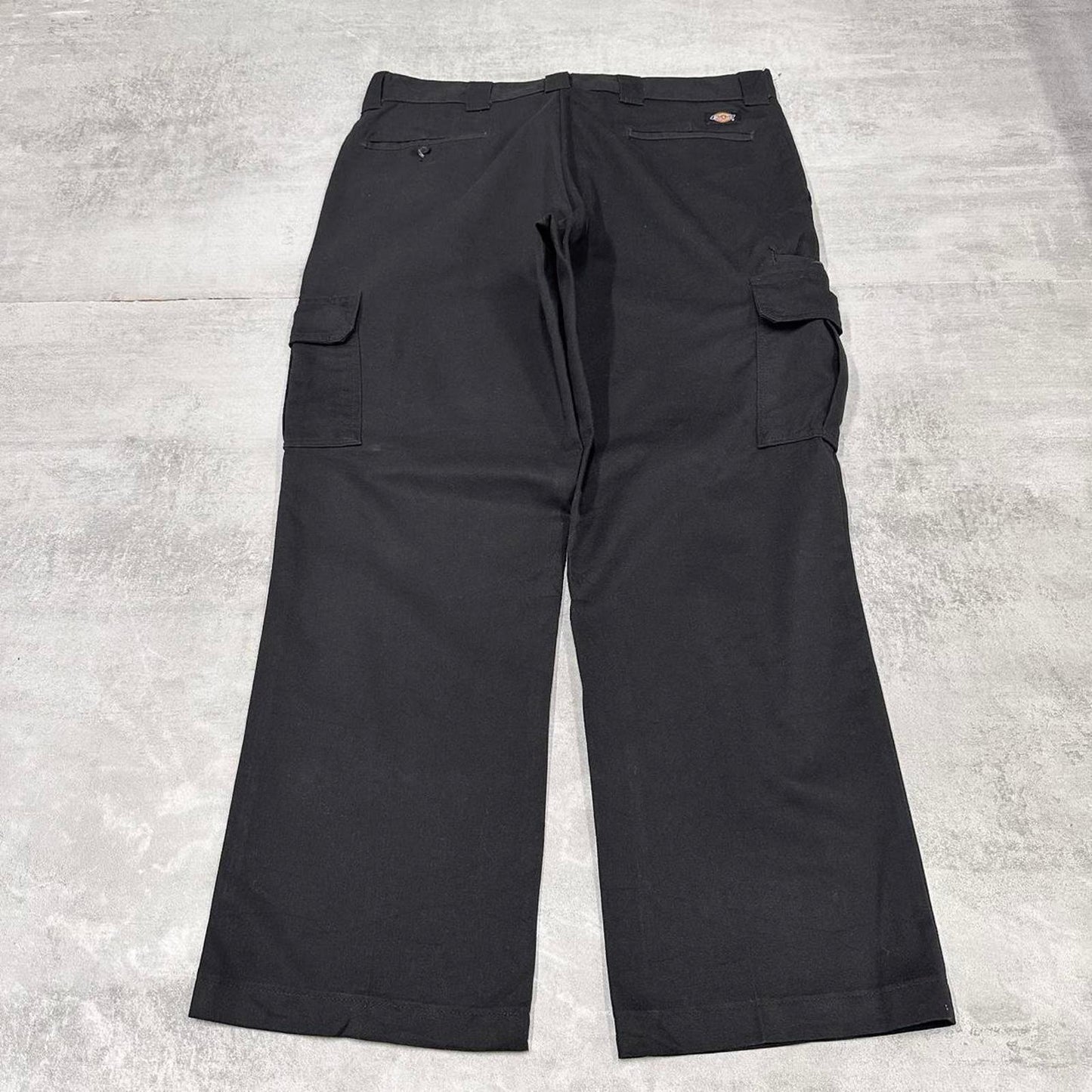 Dickies cargo Pants W38L30 Black twill style chino cargo trousers skater style