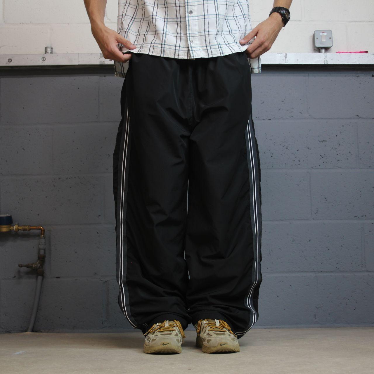Vintage Russell Athletic baggy tracksuit bottoms black XXL wide leg mesh lined track pants