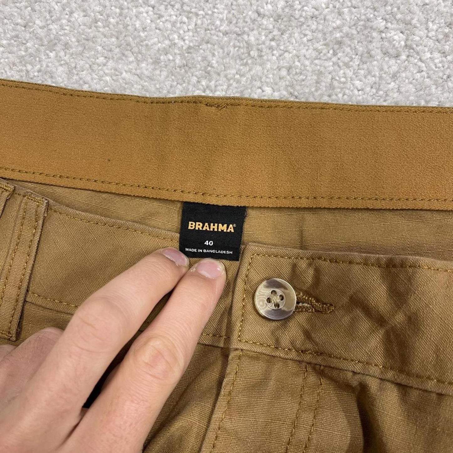 Baggy cargo shorts canvas carpenter tan brown Loose Brahma skater style summer work shorts