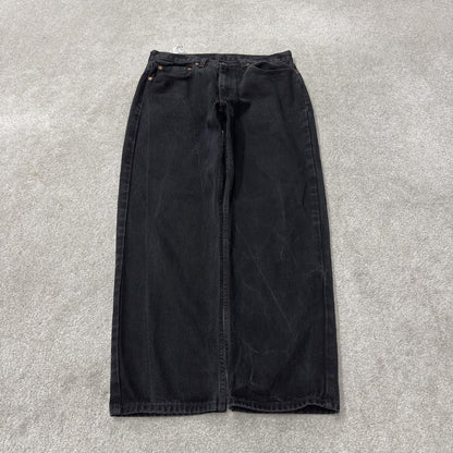 Black Levi’s 550 jeans Y2K W32L28 Levi’s 550 straight leg surf style pants red tab logo
