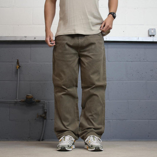 Vintage Khaki Wrangler jeans W40 L31 Loose stretch skate style trousers