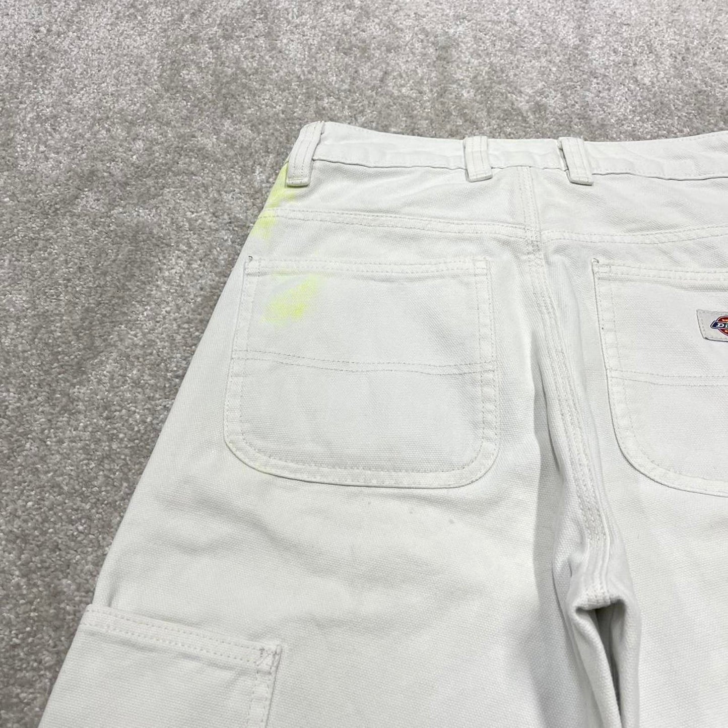 90s Dickies carpenter jeans skater style y2k white canvas cargo work pants