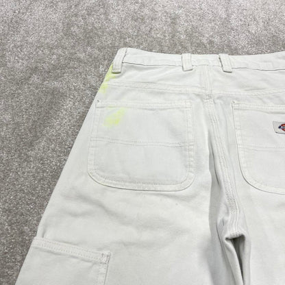 90s Dickies carpenter jeans skater style y2k white canvas cargo work pants
