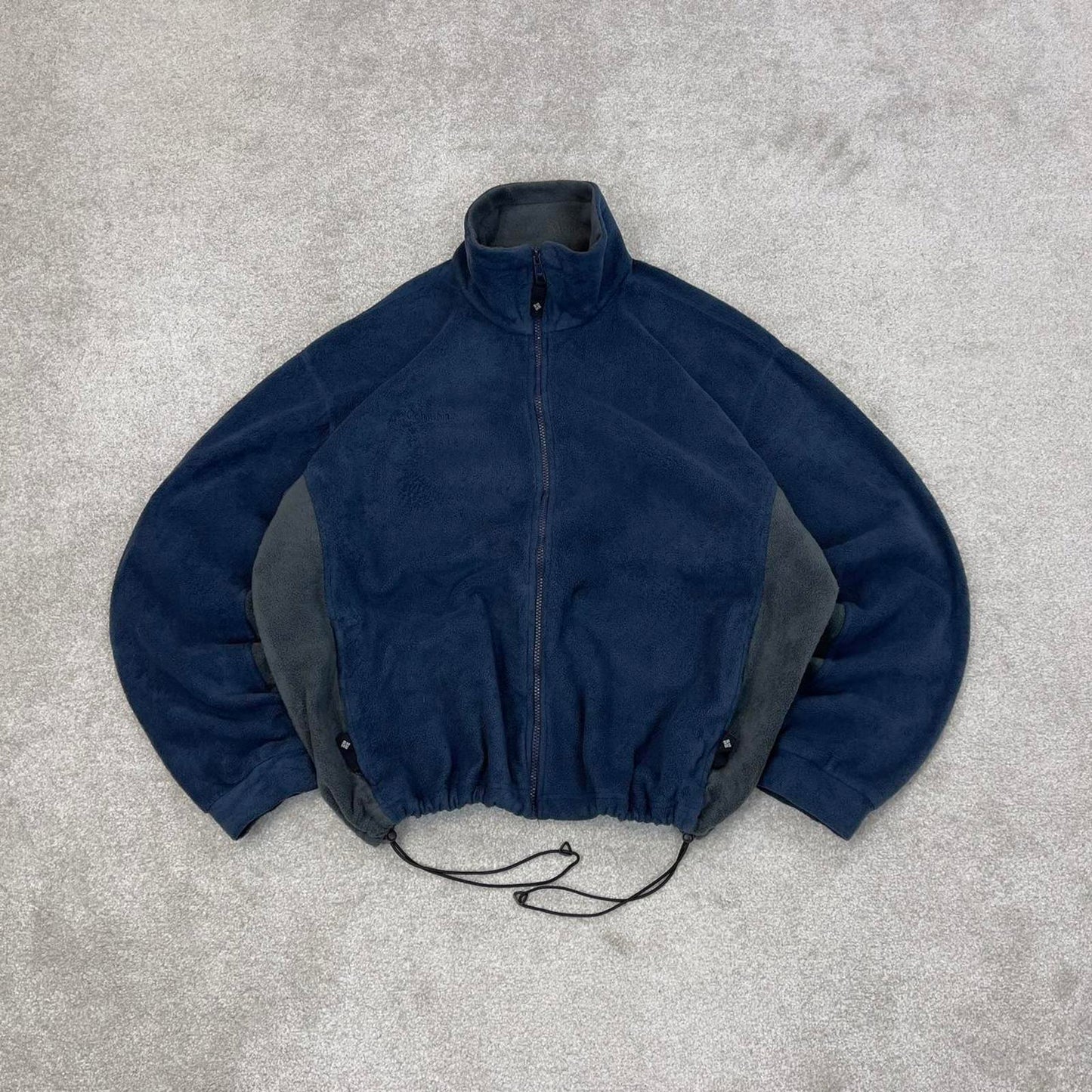 Navy Columbia technical zip up fleece XL y2k style autumn adjustable waist