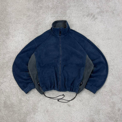 Navy Columbia technical zip up fleece XL y2k style autumn adjustable waist