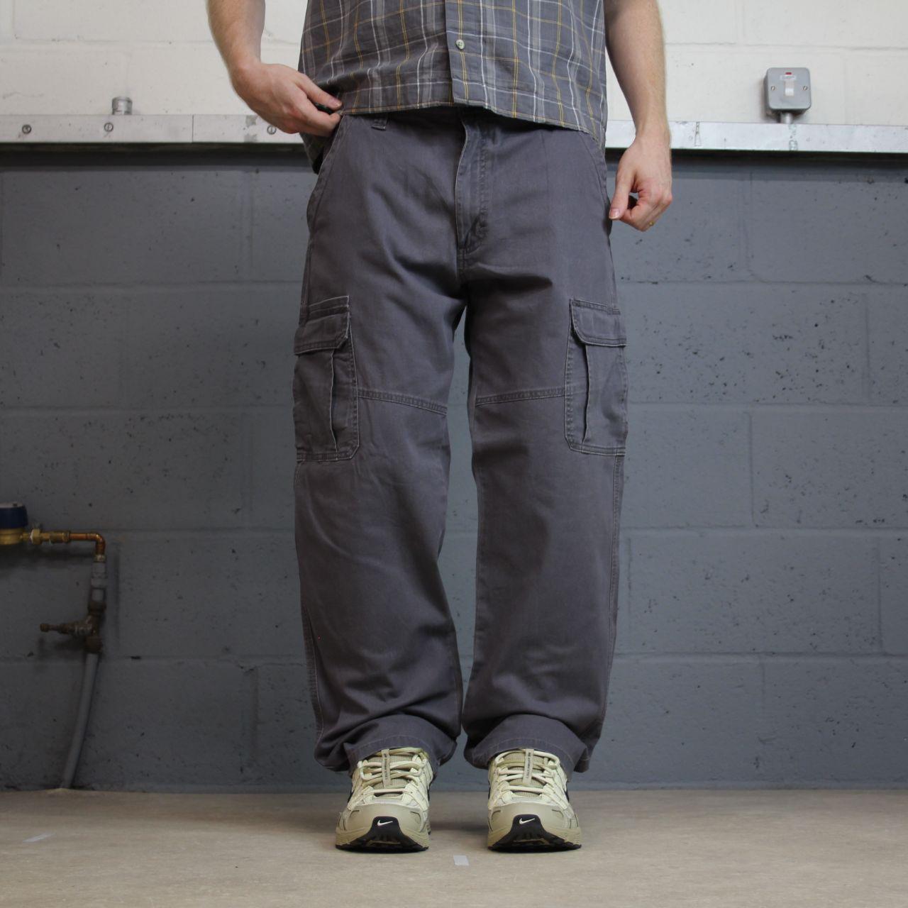 Wrangler cargo pants relaxed y2k grey W34L30 Straight leg relaxed skater work pants