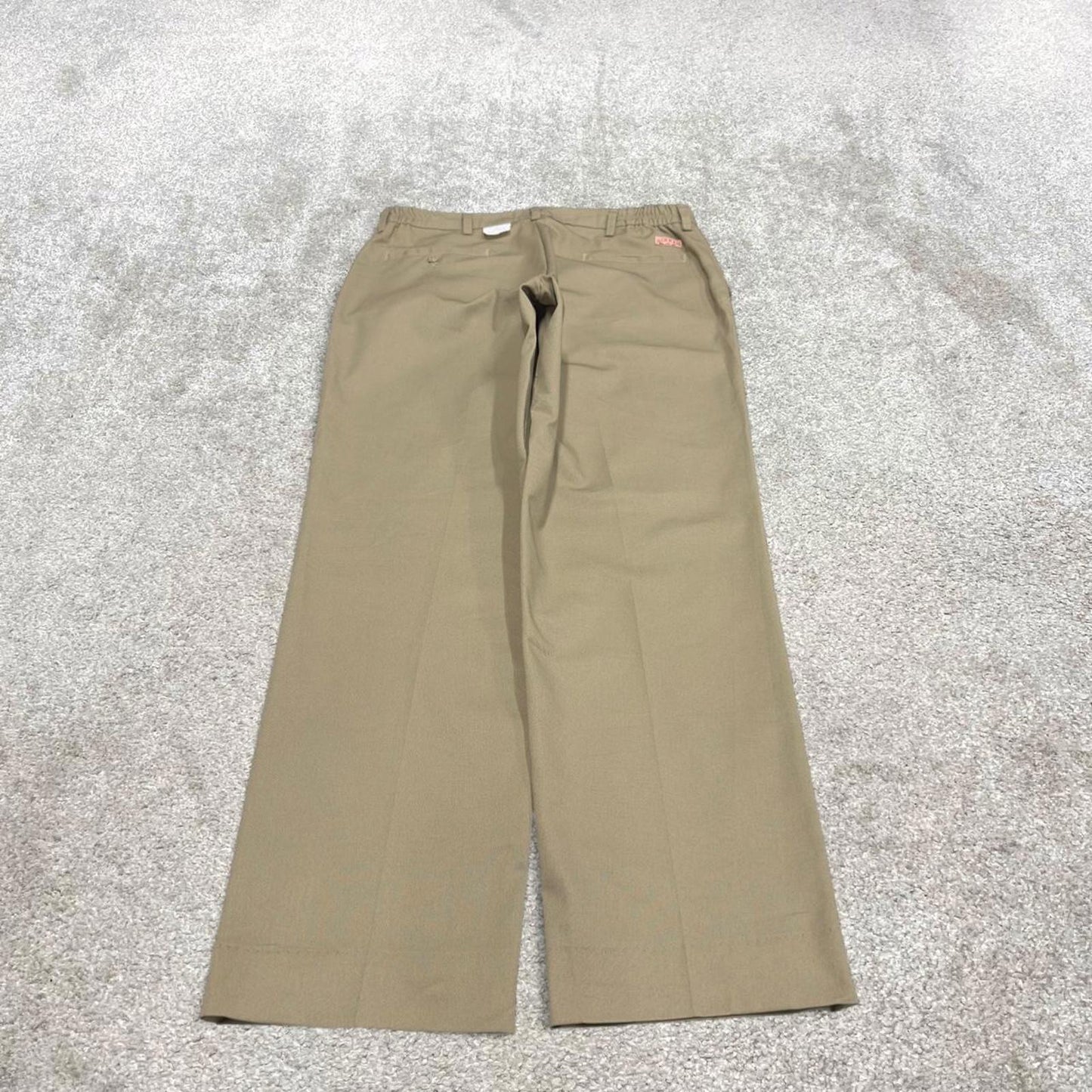 Vintage y2k baggy work pants beige Loose chino style skate trousers Red Kap workwear patch logo