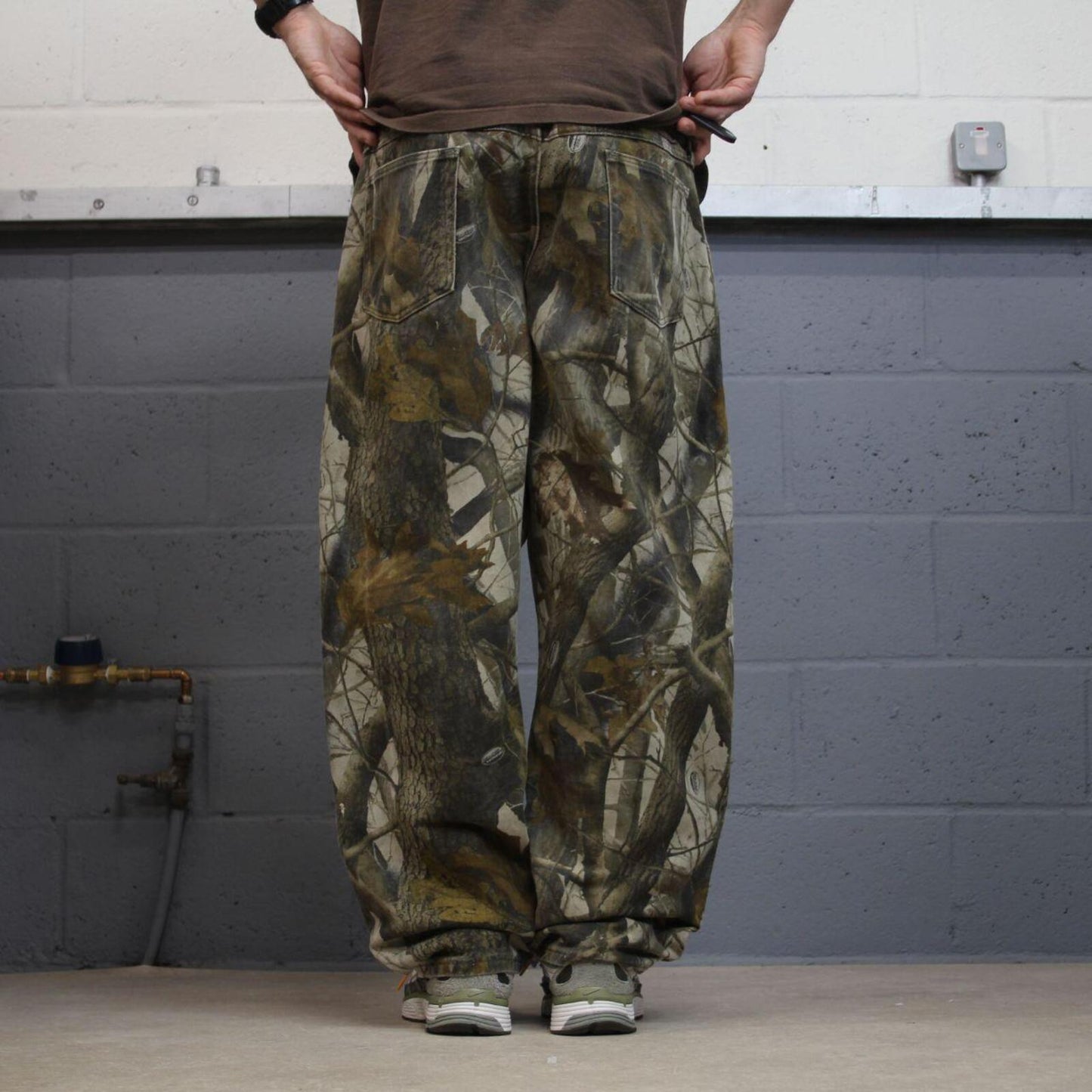 Wrangler camo jeans Realtree khaki Loose leg double knee denim tree camouflage hunting pants