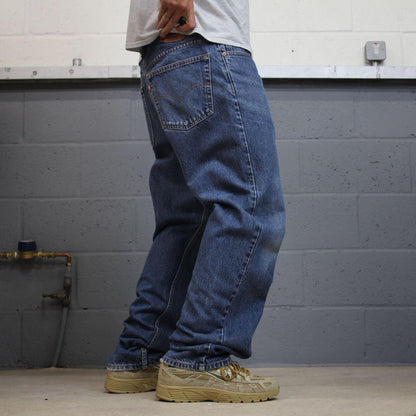 Levi’s 505 y2k straight leg jeans blue Regular fit denim pants red tab logo