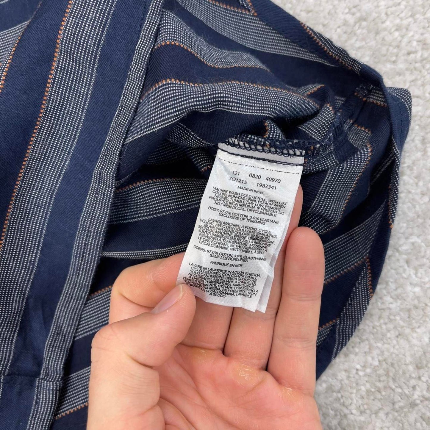 Blue striped Columbia technical shirt XXL men's short sleeve button up autumn y2k style