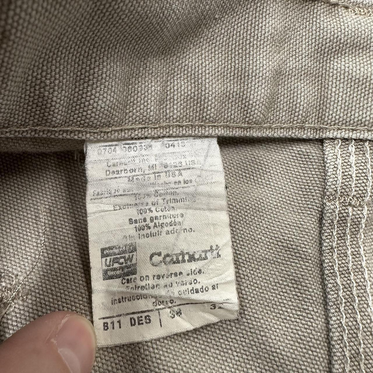 Vintage baggy Carhartt carpenter jeans y2k Loose utility workwear skate cargo trousers