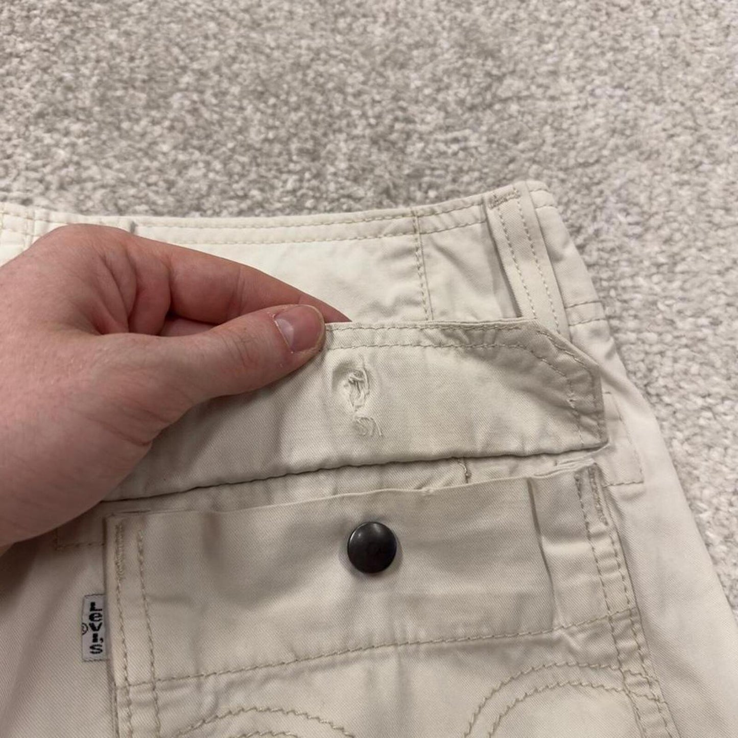 Levi’s cargo chino shorts white Y2K cargo shorts summer festival