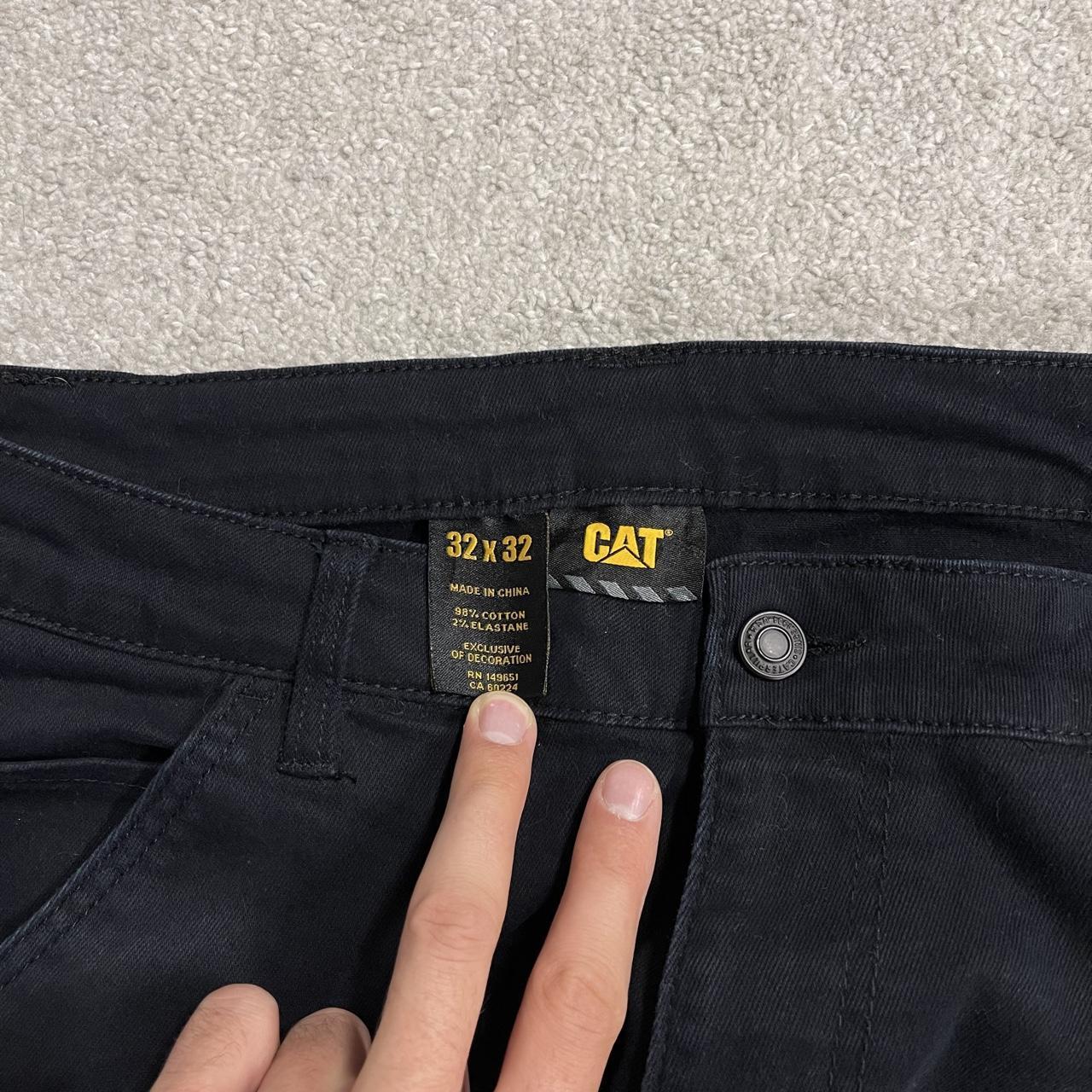 CAT carpenter pants double knee workwear y2k black Relaxed Caterpillar cargo skate work trousers