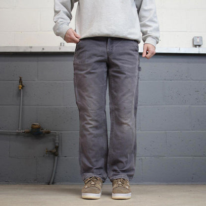 Grey Carhartt carpenter jeans size 10 W32L30 women's y2k 90s style cargos