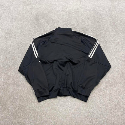 Vintage Adidas track jacket XXL men's y2k 00s style black funky sports tracksuit