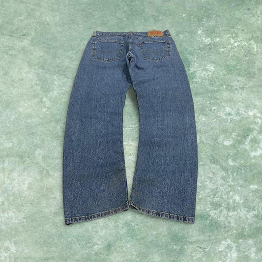 Levi's 505 straight fit jeans y2k blue Regular straight leg denim pants red tab logo