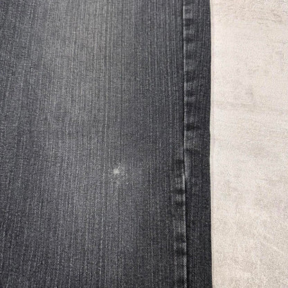 Navy Modern Culture W38 L32 loose hip hop embroidered jeans pocket flaps
