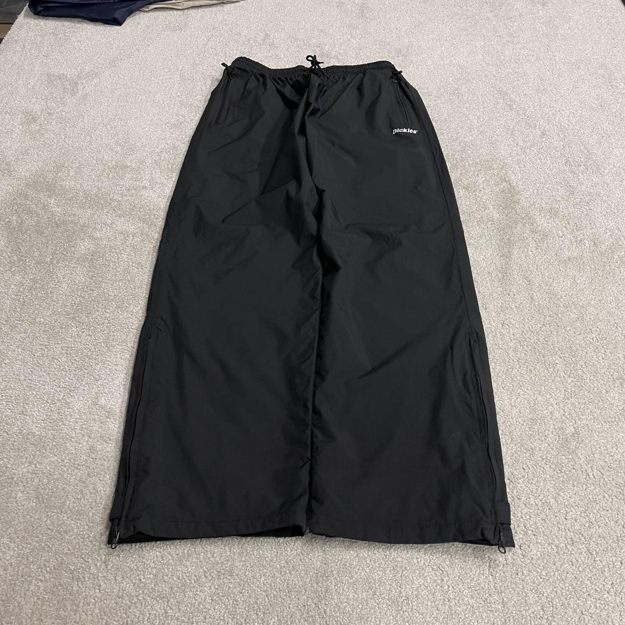 Dickies baggy waterproof tracksuit bottoms black Wide leg lined waterproof technical trousers