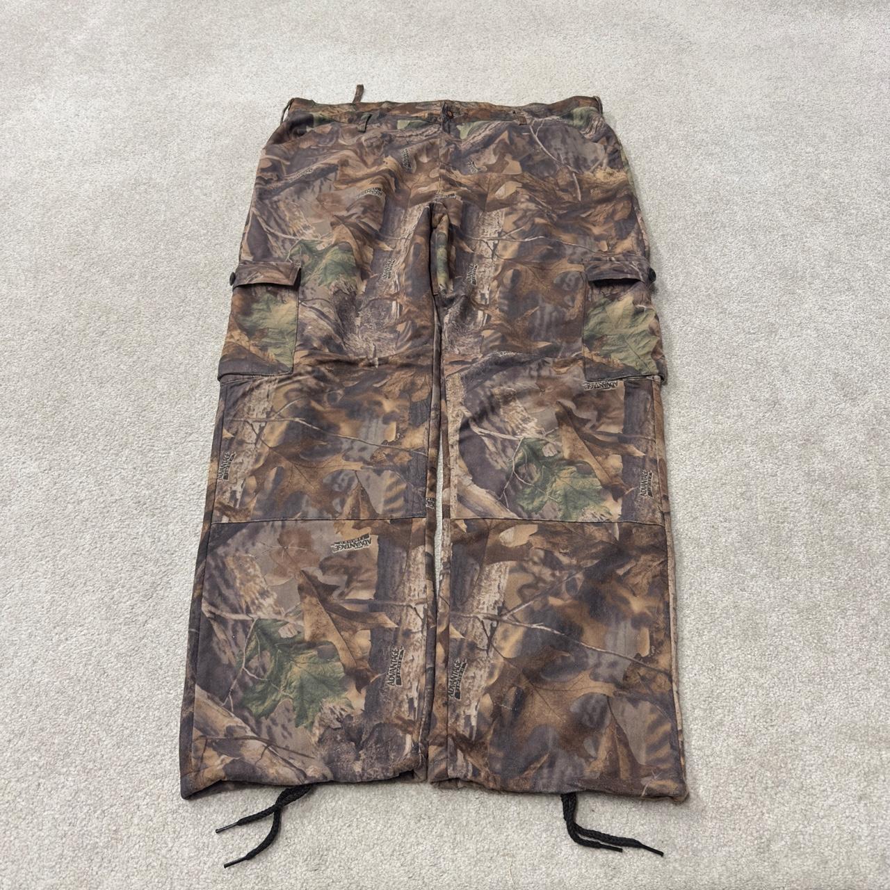 Fleece baggy camo cargo pants khaki Advantage timber Realtree camouflage trousers