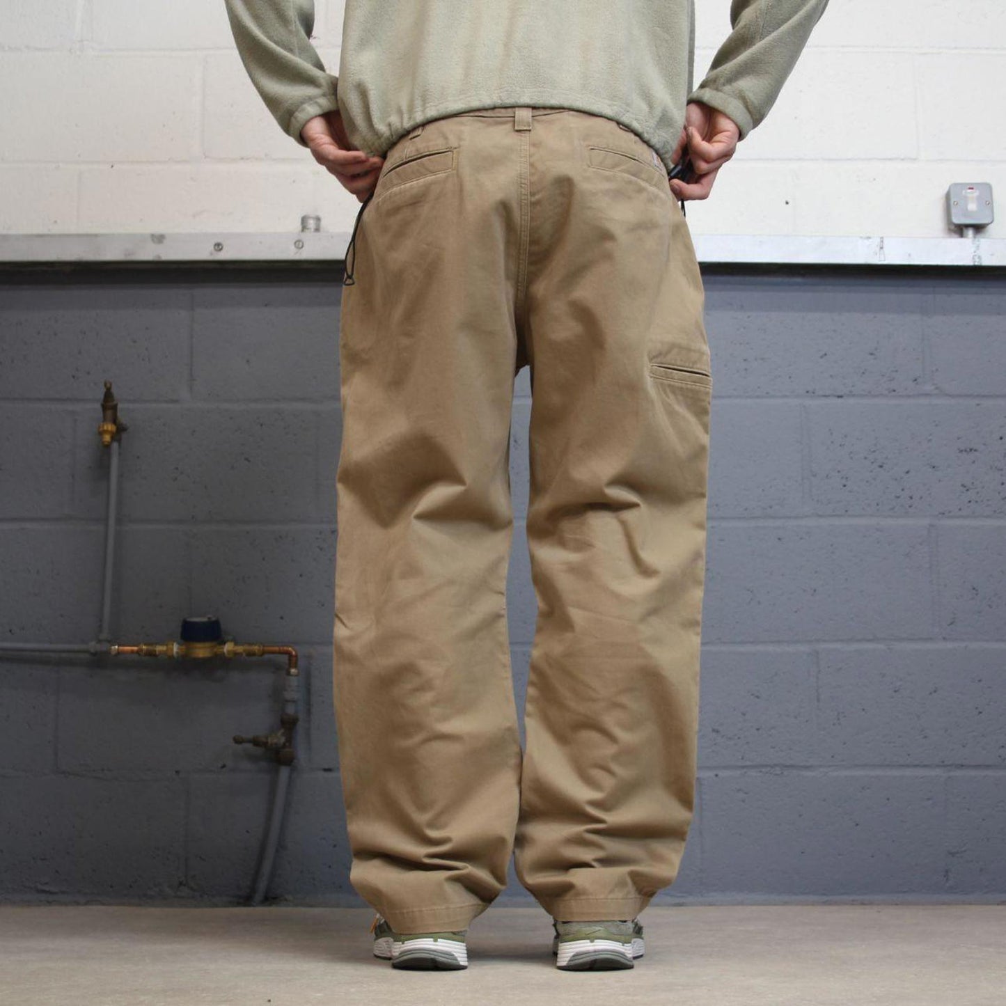Y2K Carhartt carpenter pants khaki Loose skate style workwear cargo pants