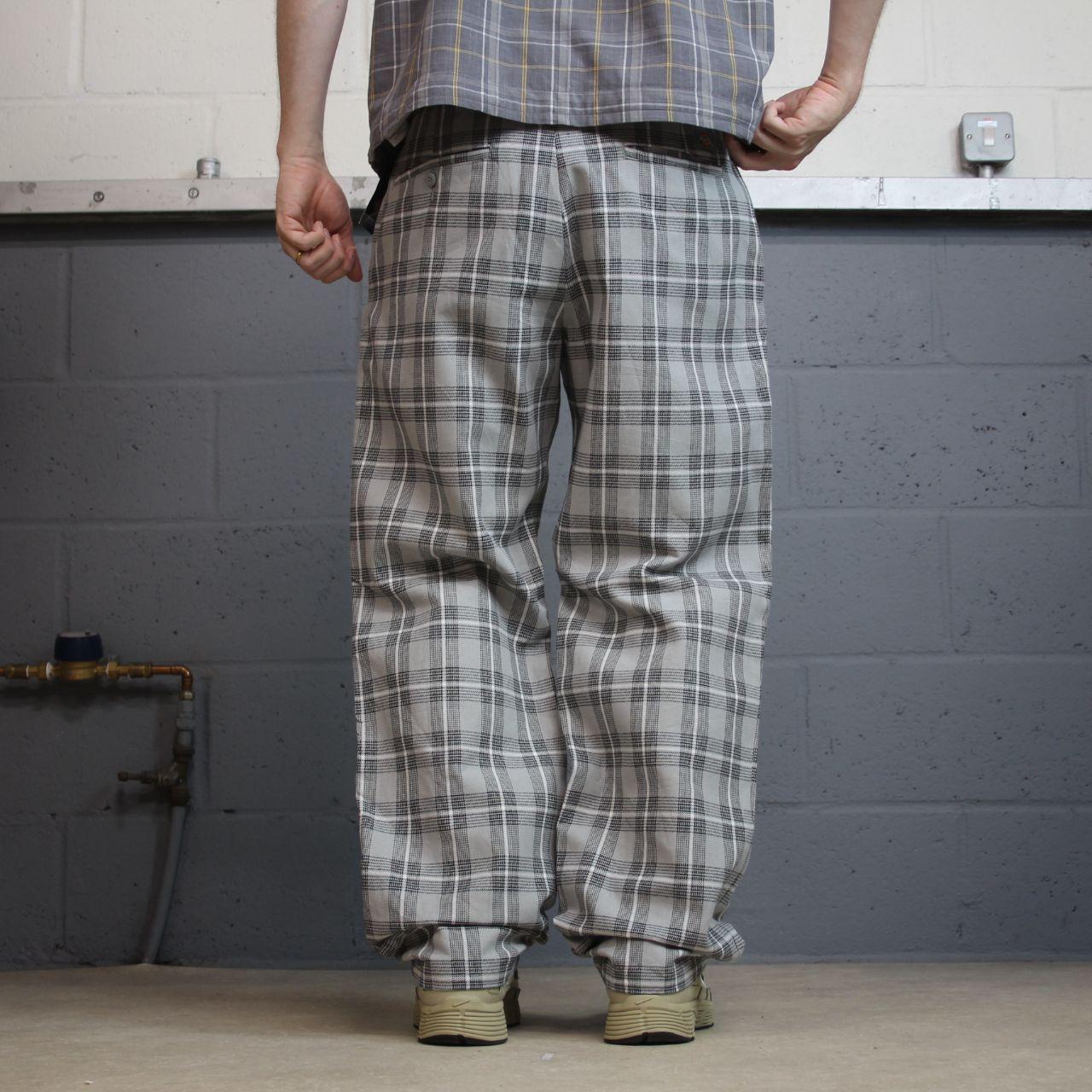 Dickies checkered pants loose grey W34L32 Regular fit chino skate style check trousers