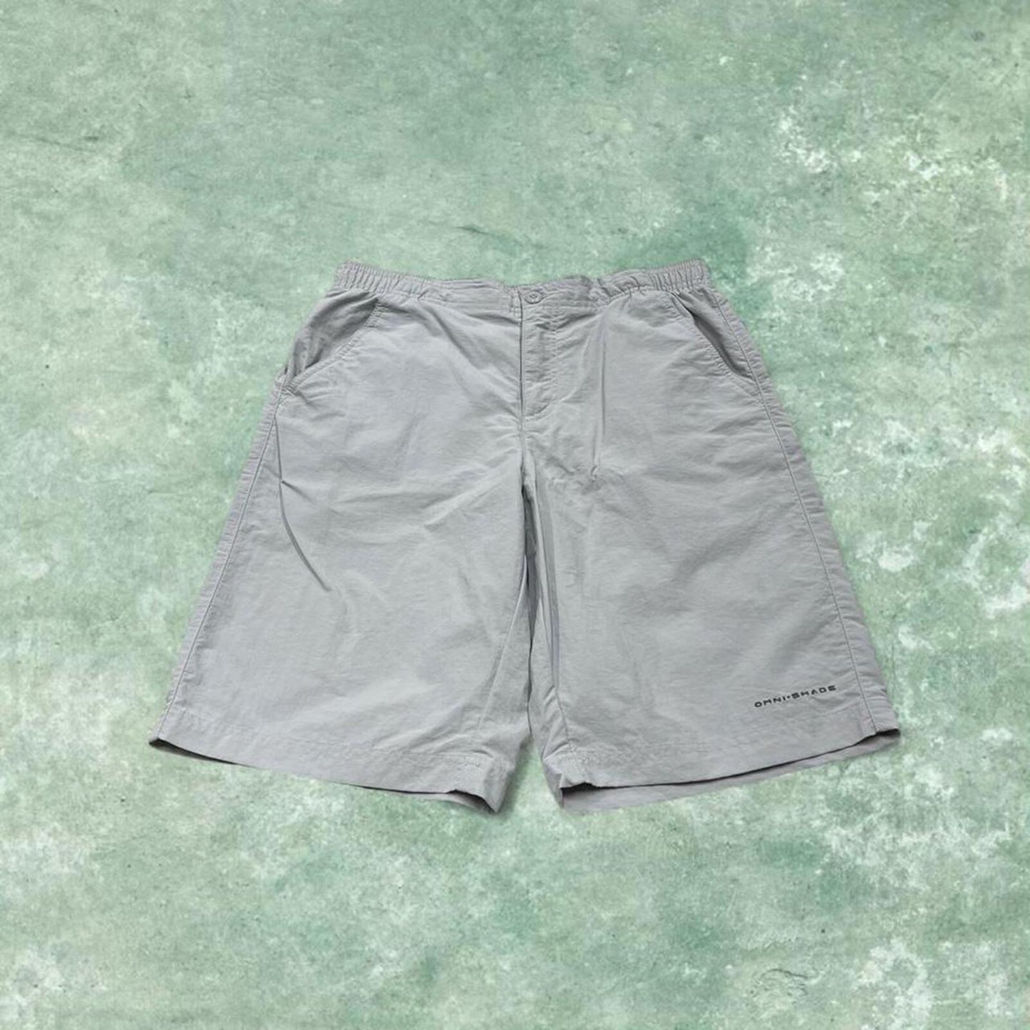 Y2k Columbia PFG Omni-Shade shorts technical hiking grey