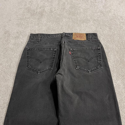 Levi's 505 straight fit jeans y2k faded black Regular straight leg denim pants red tab logo