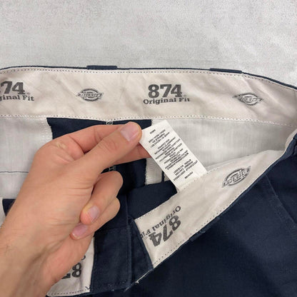 Dickies 874 Pants W32L32 navy original fit twill chino 90s style skater pants