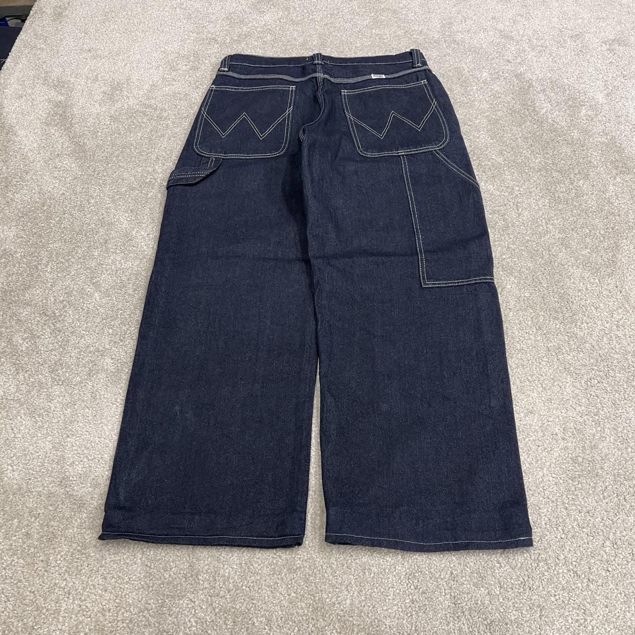 Wrangler baggy double knee cargo jeanz y2k Loose wide leg denim skater work pants