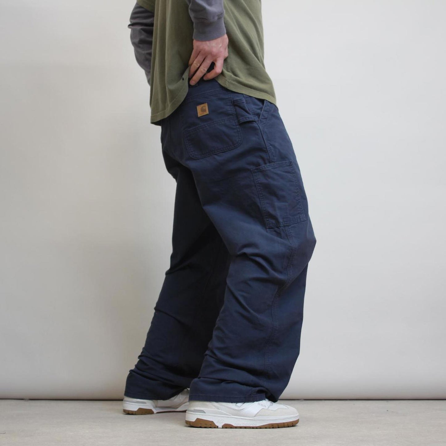Baggy Carhartt carpenter pants W38L34 navy wide leg 90s style cargo trousers