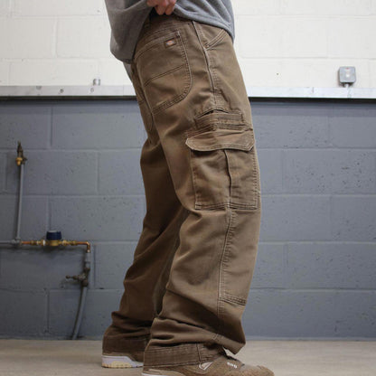 Y2K baggy Dickies double knee work pants brown Canvas skater style cargo carpenter jeans