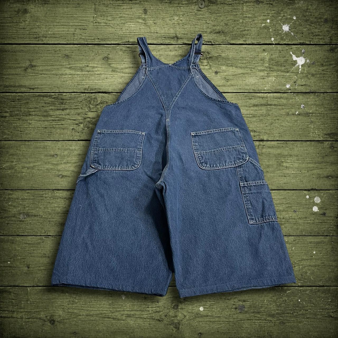 Carhartt denim short dungarees y2k blue overalls festival / skate wear bib & brace utility workwear
