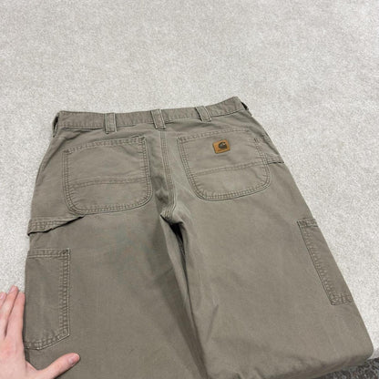 Carhartt carpenter skate pants khaki Loose dungaree fit Y2K style cargo work pants