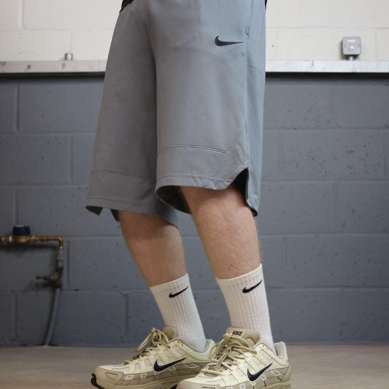 Nike sports shorts y2k Dri-Fit grey Loose floaty embroidered summer gym shorts