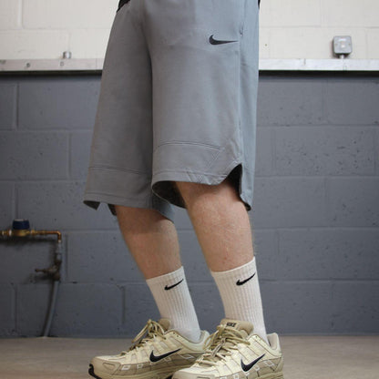 Nike sports shorts y2k Dri-Fit grey Loose floaty embroidered summer gym shorts