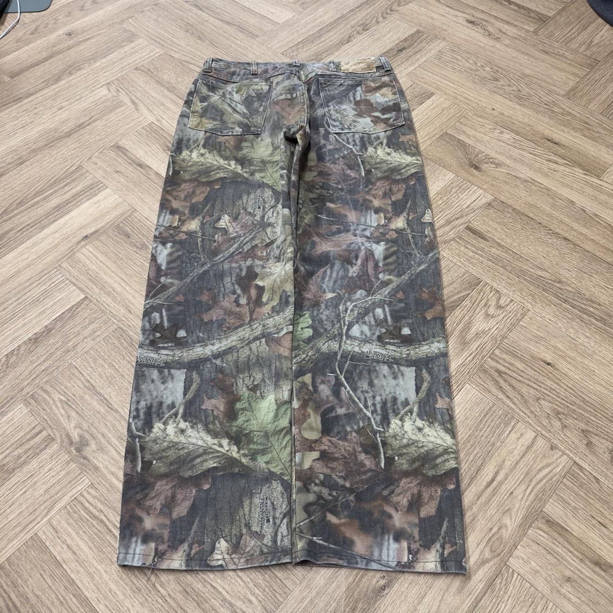 Vintage wrangler camo jeans Y2K Loose straight leg camouflage utility combat trousers