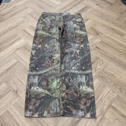 Vintage wrangler camo jeans Y2K Loose straight leg camouflage utility combat trousers