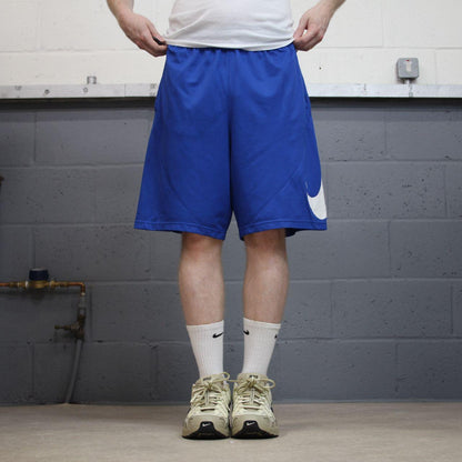 Nike sports shorts y2k Dri-Fit blue Drawstring comfy loose floaty summer gym shorts