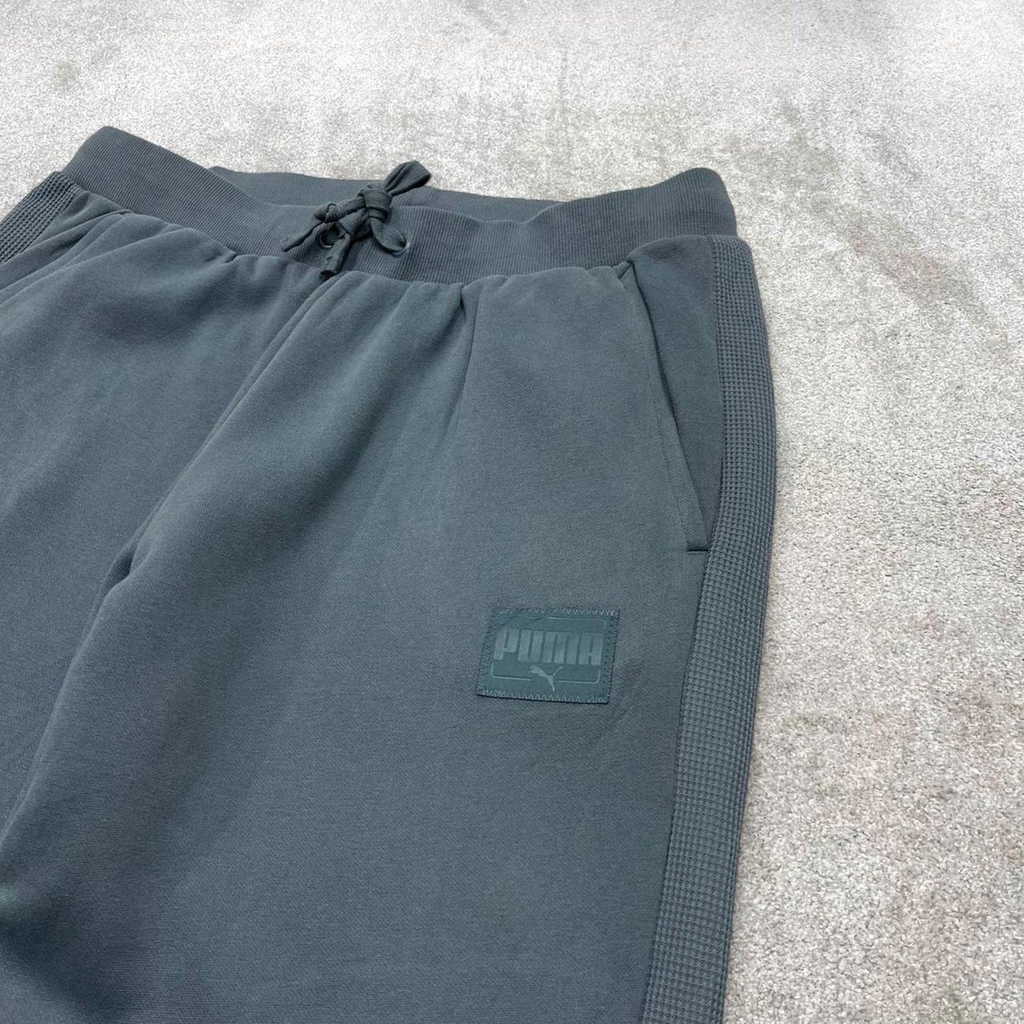 Vintage y2k Puma tracksuit bottoms blue Loose drawstring gym sweat track pants