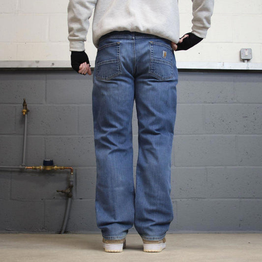 Vintage Carhartt jeans blue denim W36L30 90s skater style straight leg 5 pocket jeans workwear
