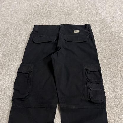 Wrangler cargo pants tapered leg y2k W32L32 black Chino style skate work trousers
