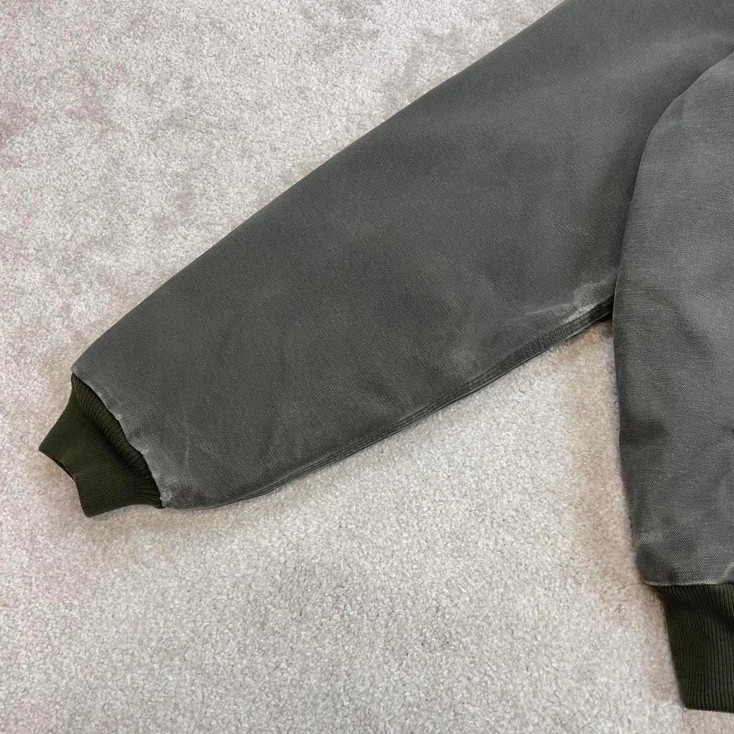 Vintage Green Carhartt hooded active jacket Large technical canvas 90s style skater bomber